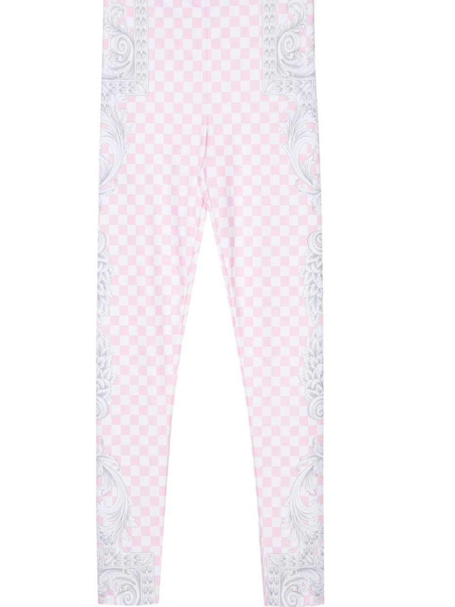 Affordable leggings Women Versace checkerboard-pattern 0822